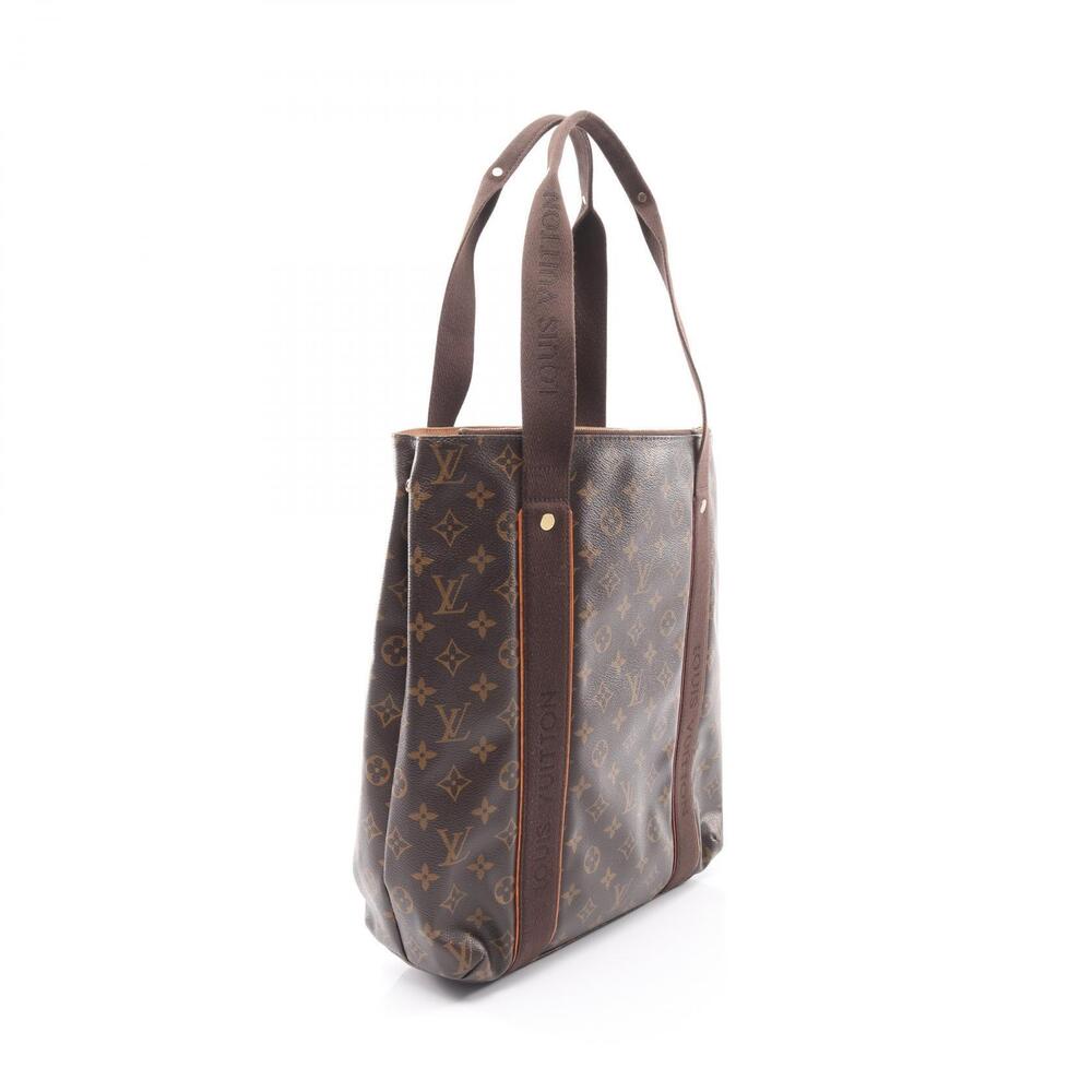 Louis Vuitton Cabas Bobour Tote Bag Canvas Leather Monogram Brown